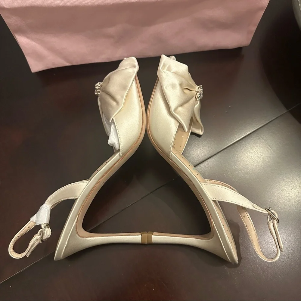 NIB Kate Spade Happily Slingback Pumps Size 8 Wedding Ivory